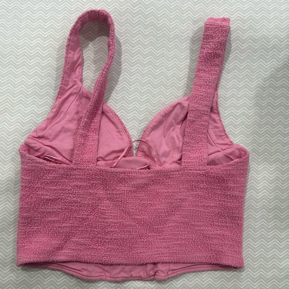 NWOT Zara Tweed Corset Top - Picture 5 of 7